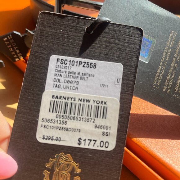 New with Tag Leather Roberto Cavalli, Mens Belt - Picture 3 of 5